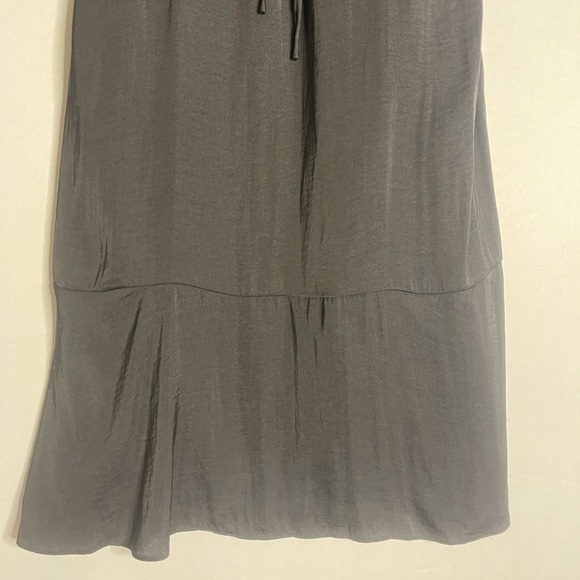 WHO What Wear Little Black Drawstring Waist Dress Gathered Straps Medium - Picture 5 of 9